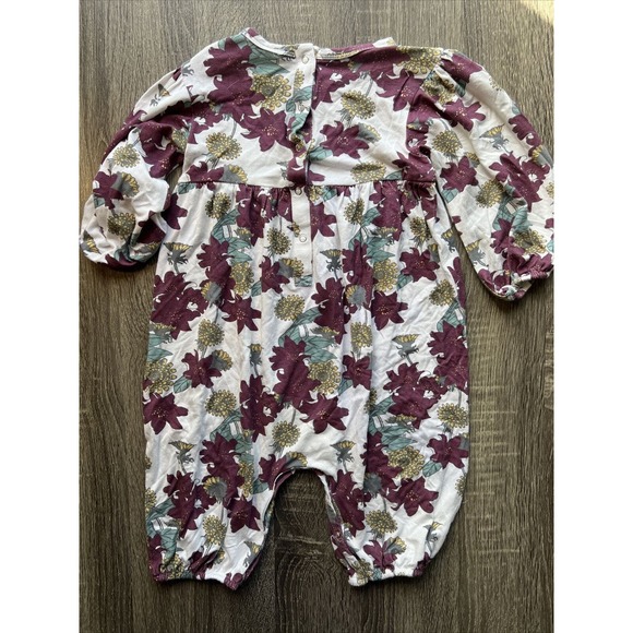 Kate Quinn Girls 18-24 Months Romper Floral Bamboo Soft Cozy - Picture 6 of 6